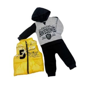 Baby Boy Yellow Gray set