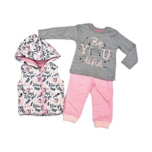 Baby Girl Pink Gray set
