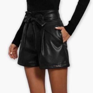 Black Leather Shorts