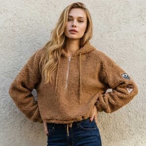 Cozy Brown Fleece Hoodie - A Stylish Comfort Essential