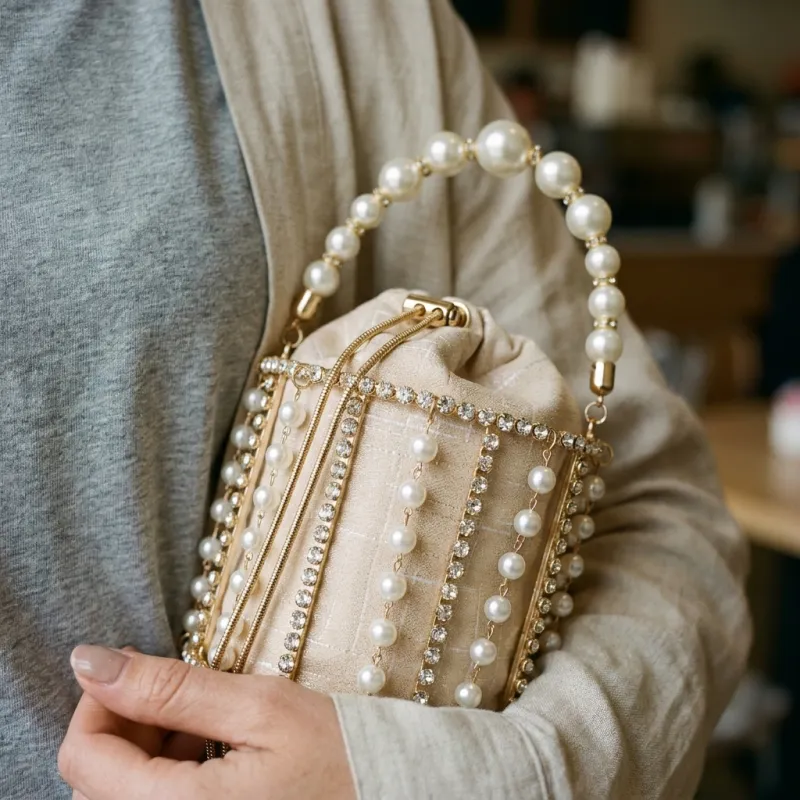 Pearl Bucket Purse