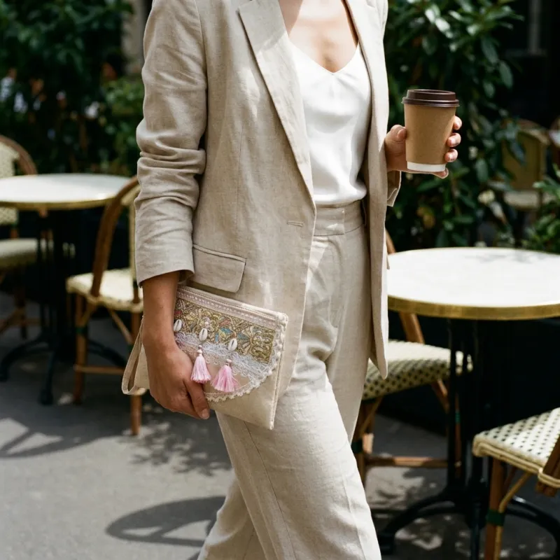 Glitter Boho Clutch