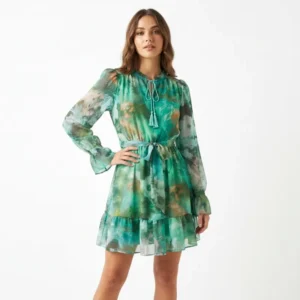 Green Floral Dress