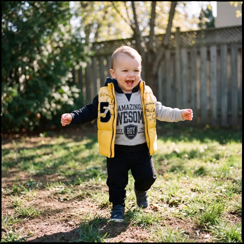Baby Boy Yellow Gray set
