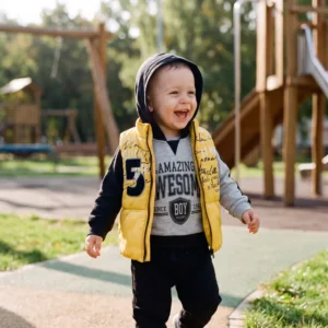 Baby Boy Yellow Gray set