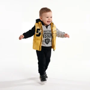 Baby Boy Yellow Gray set