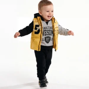 Baby Boy Yellow Gray set