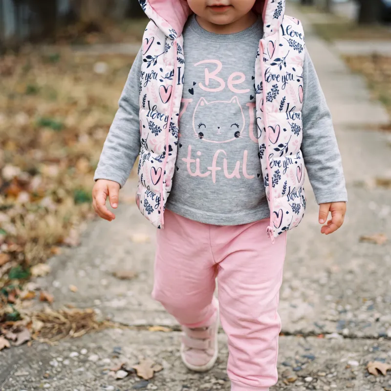 Baby Girl Pink Gray set