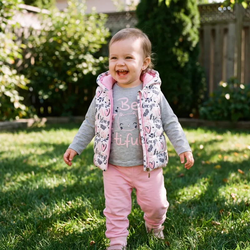 Baby Girl Pink Gray set