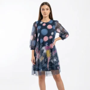 3D Navy Dress