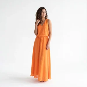 Long Orange Dress