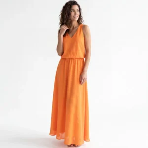 Long Orange Dress