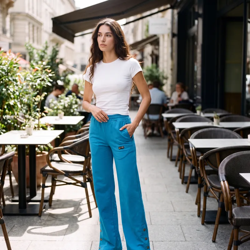 Blue Cotton Pants