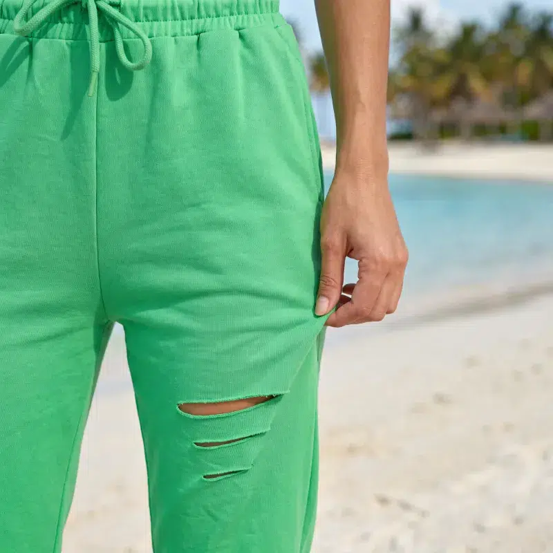 Green Cotton Pants