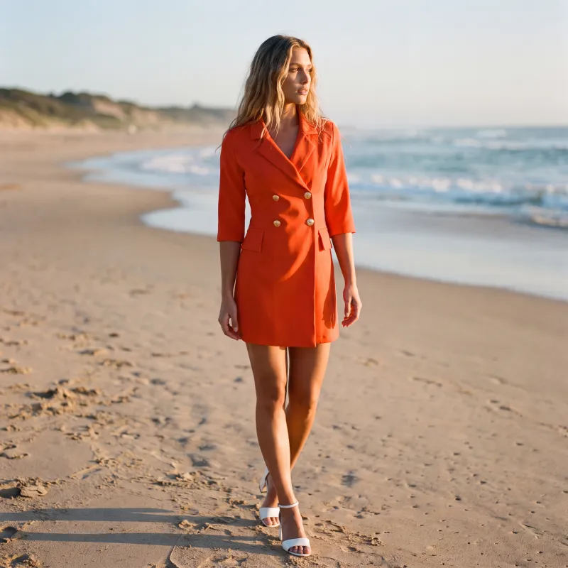 Orange Romper Dress