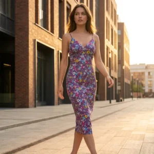 Purple Floral Dress