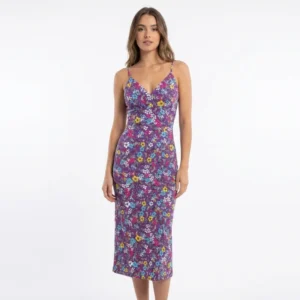 Purple Floral Dress