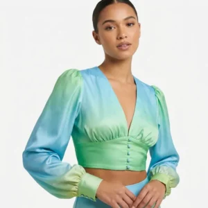 Green Sky Crop Top