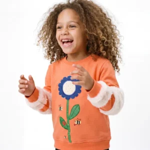 Flower and Fur Mini Girlie Sweater