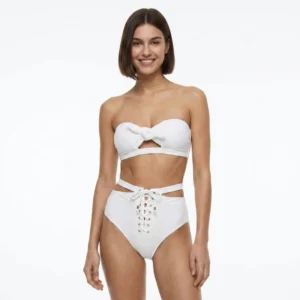 White High Waisted Swimsuit