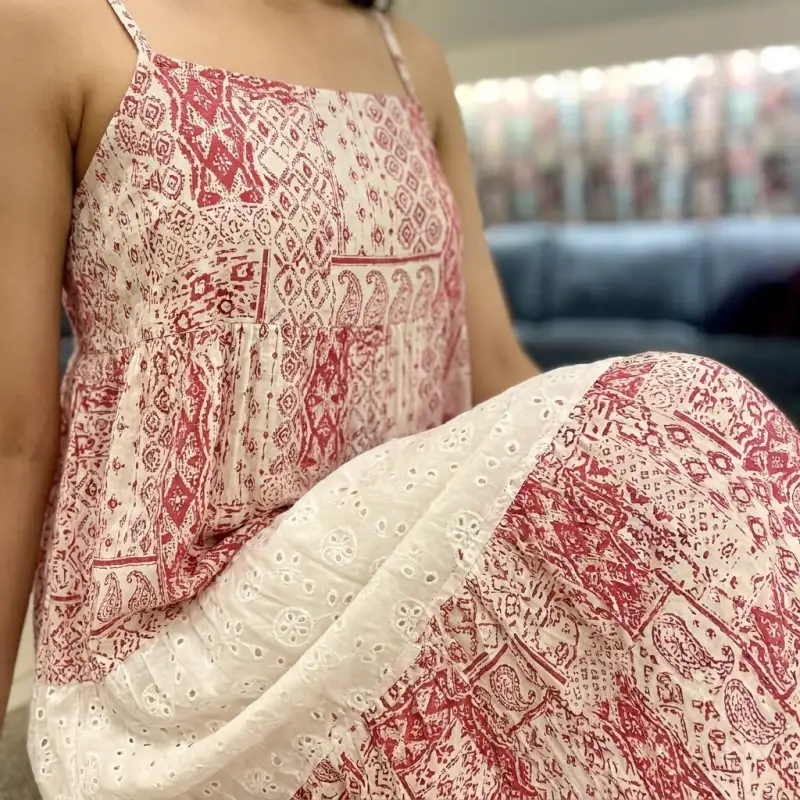 White Red Haven Dress