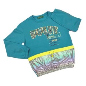 Silver Turquoise Believe  Sweater