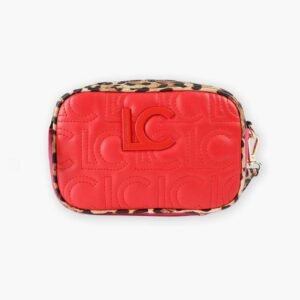 Two-Tone Animal Print Crossbody Bag