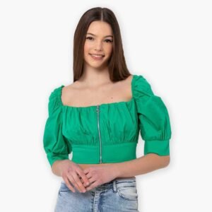 Green Crop Top