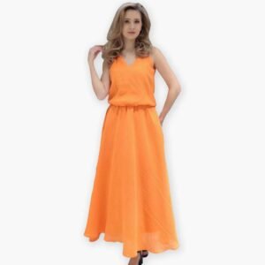 Long Orange Dress