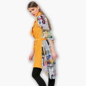 Orange Patchwork Light Kaftan