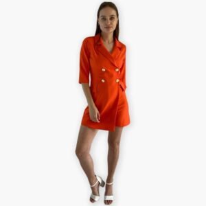 Orange Romper Dress