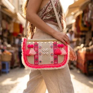 Boho Coral Pink Purse