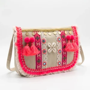 Boho Coral Pink Purse