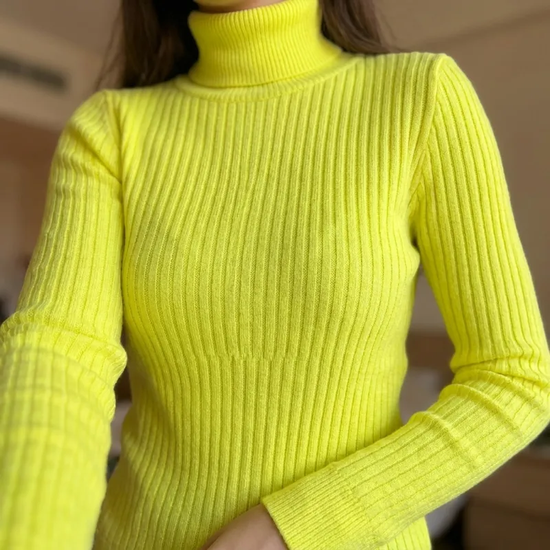 Basic Neon Turtleneck