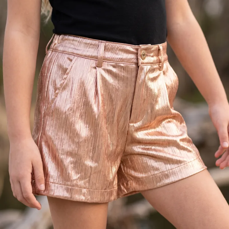 GLittery Bronze Shorts