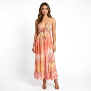 Boho Rose Coral Dress