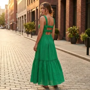 Long Green Dress