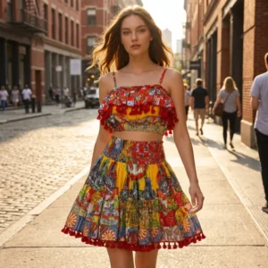 Colorful Tribal Leoni Red Set