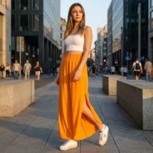 Boho Orange Pants