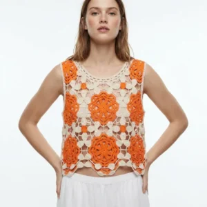 Orange Flower Top