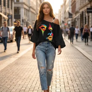 Black Picasso Top