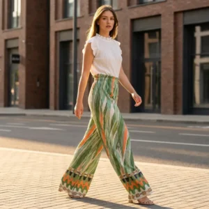 Wide Leg Venezian Pants