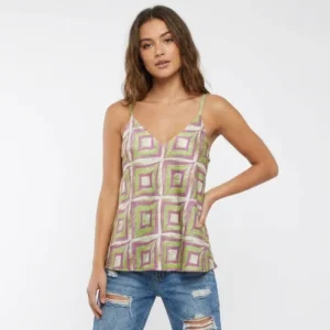 Patchy Colorful Strap Top