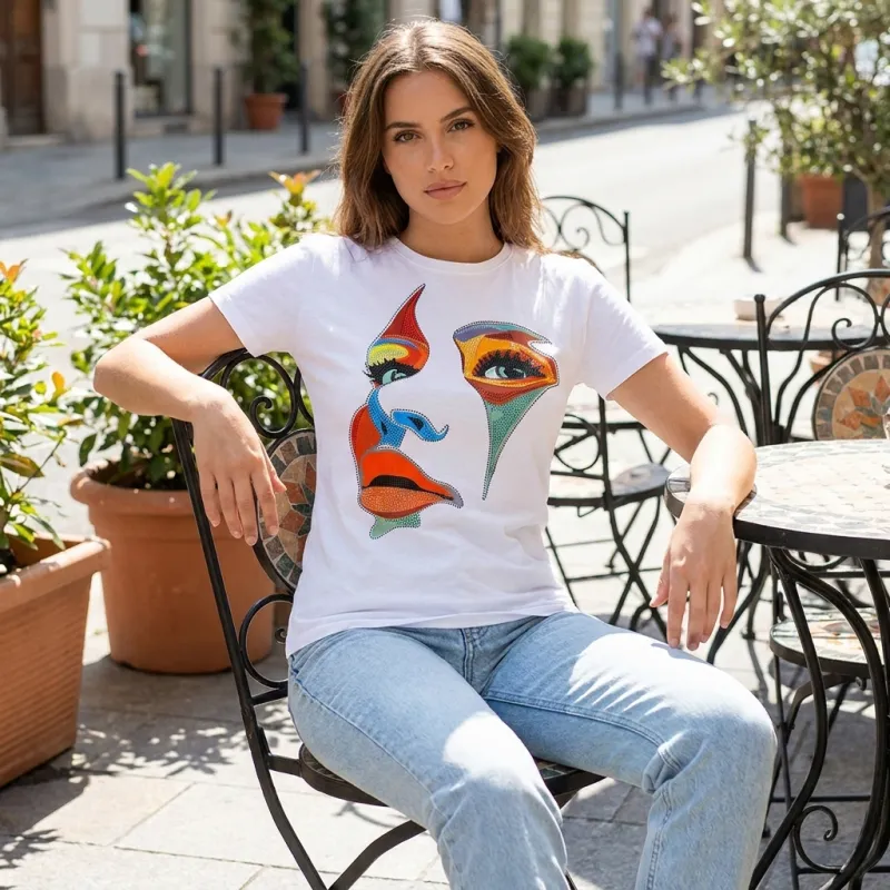Picasso Eyes White T-shirt