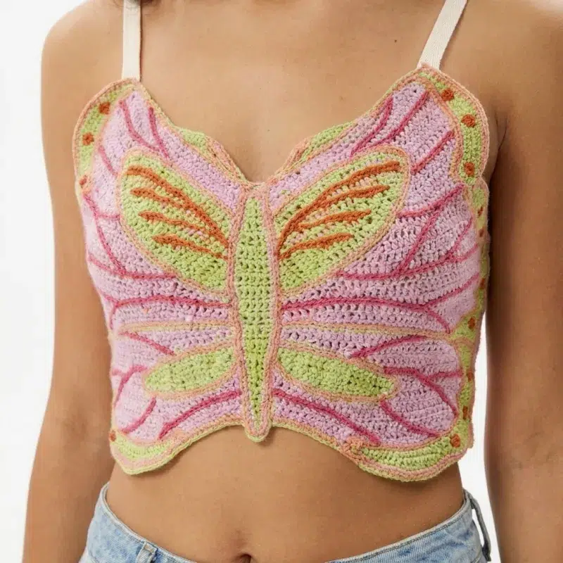 Butterfly Crochet Crop