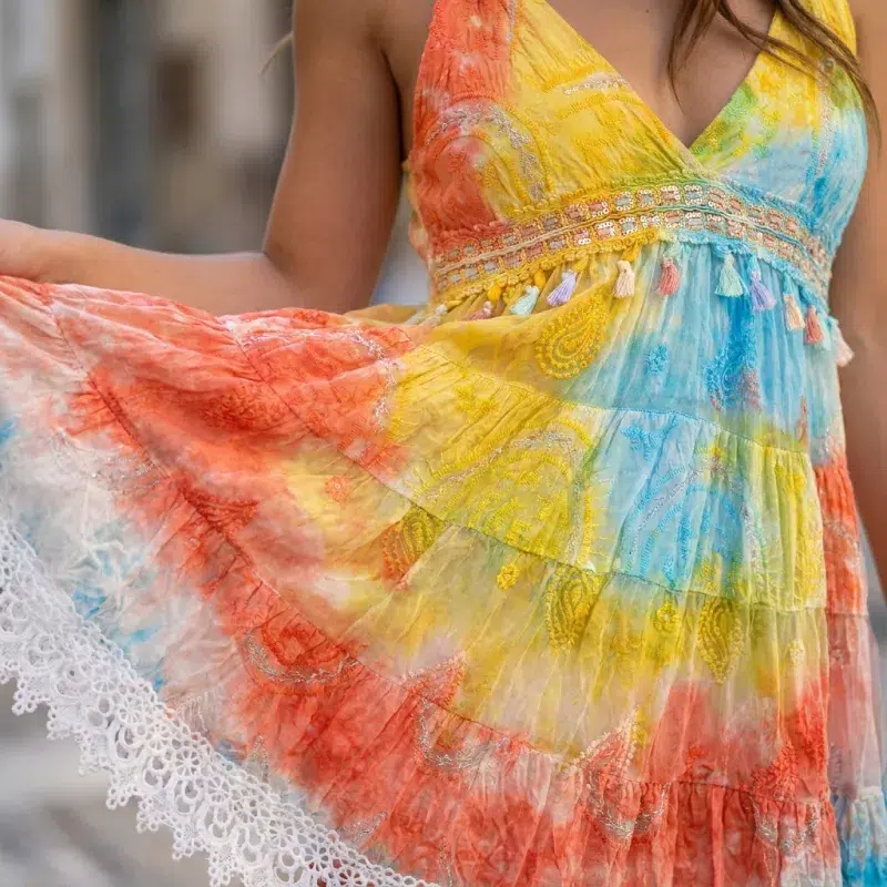 Rainbow Boho Dress