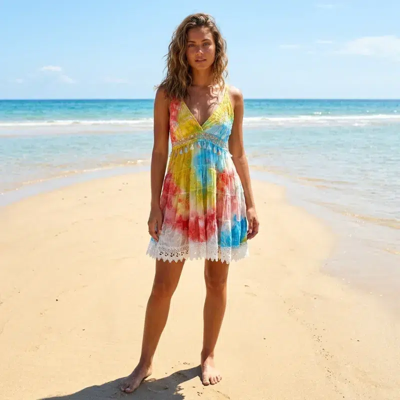 Rainbow Boho Dress