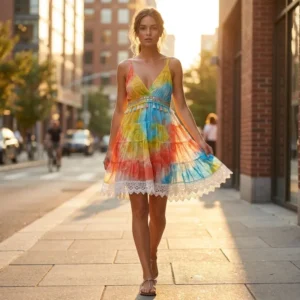 Rainbow Boho Dress