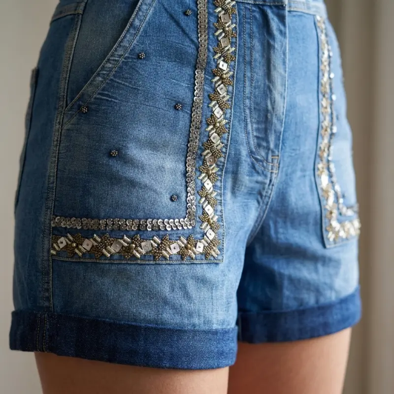 High Waisted Denim Shorts