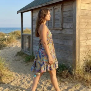 Colorful Bandana Boho Short Dress